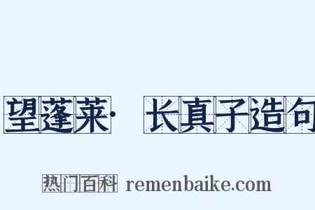 望蓬莱·长真子造句是什么意思的图片